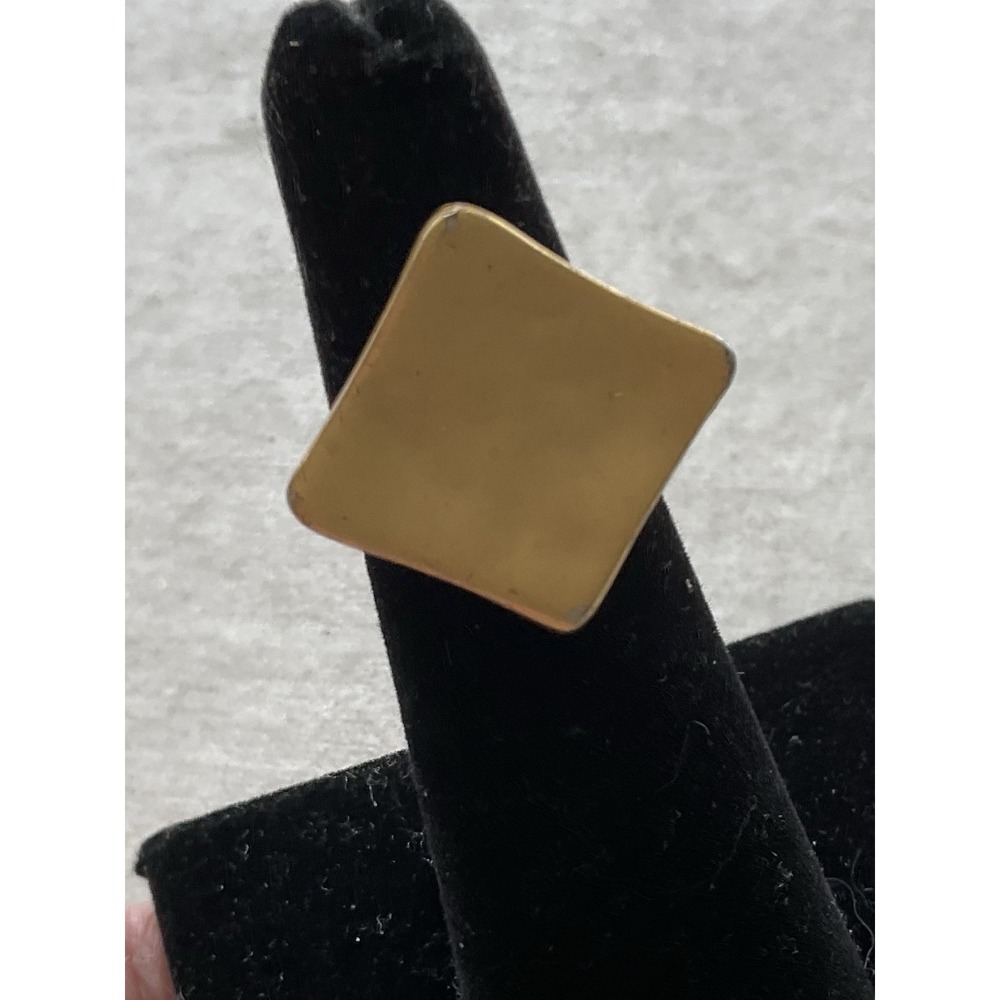 J. Crew geometric gold-tone square ring Size 5 Estate Jewelry
